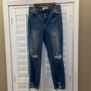 Stylish Blue Distressed Jeans